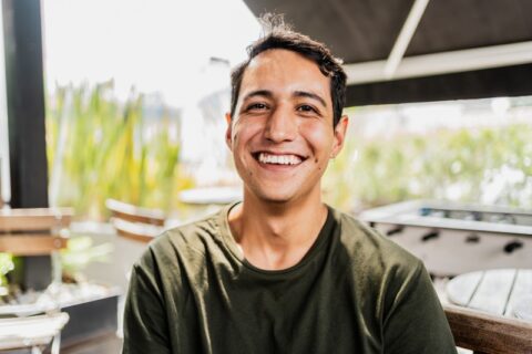 A person smiling after the dental treatment in Laurel, MD